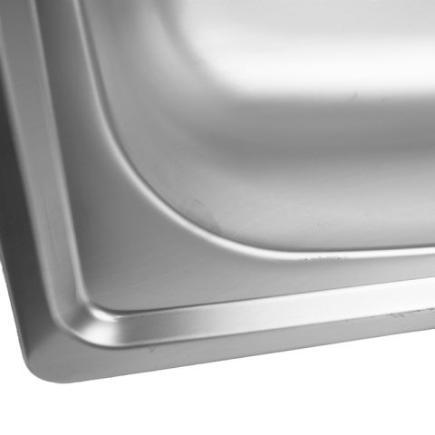 ZLEWOZMYWAK JEDOKOMOROWY STALOWY 66X42 CM INOX ZLEW KUCHENNY KORI 2 GATUNEK