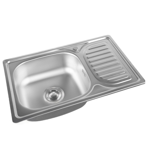ZLEWOZMYWAK JEDOKOMOROWY STALOWY 66X42 CM INOX ZLEW KUCHENNY KORI 2 GATUNEK