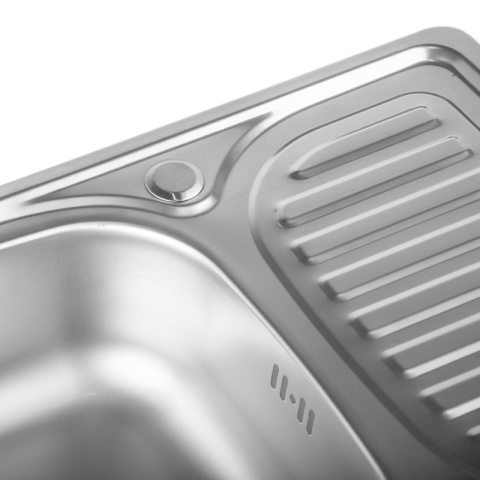 ZLEWOZMYWAK JEDOKOMOROWY STALOWY 66X42 CM INOX ZLEW KUCHENNY KORI 2 GATUNEK