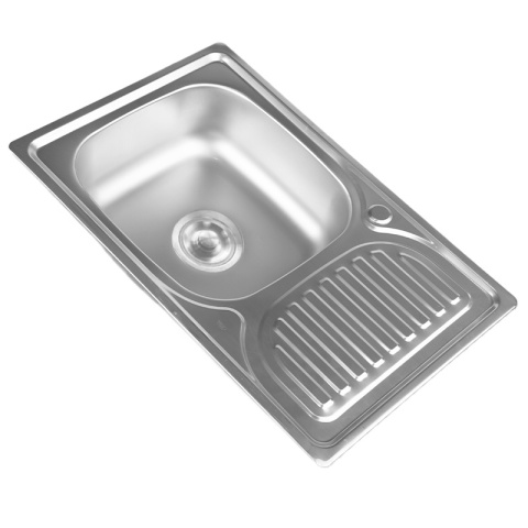 ZLEWOZMYWAK JEDOKOMOROWY STALOWY 66X42 CM INOX ZLEW KUCHENNY KORI 2 GATUNEK