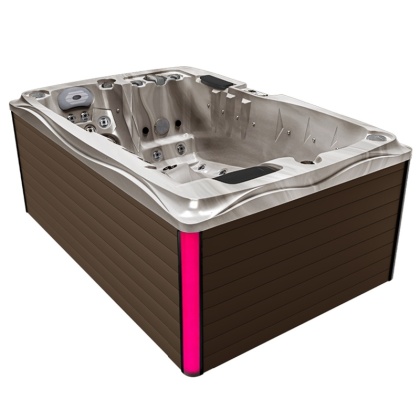 JACUZZI OGRODOWE WANNA SPA749 CAPPUCCINO OBUDOWA KAWA 200x135 CM 230V