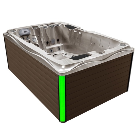 JACUZZI OGRODOWE WANNA SPA749 CAPPUCCINO OBUDOWA KAWA 200x135 CM 230V