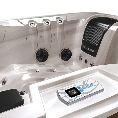 JACUZZI OGRODOWE WANNA SPA749 CAPPUCCINO OBUDOWA KAWA 200x135 CM 230V