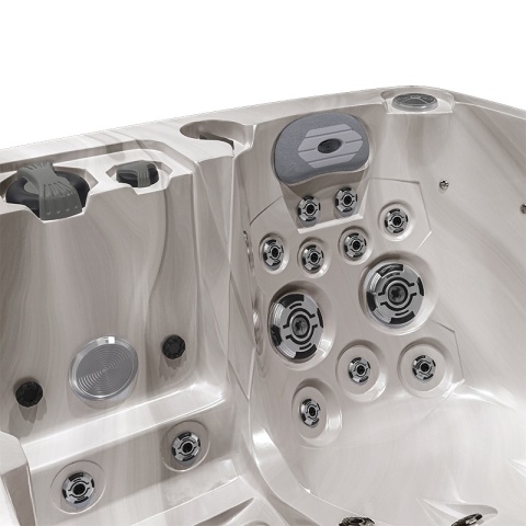 JACUZZI OGRODOWE WANNA SPA749 CAPPUCCINO OBUDOWA KAWA 200x135 CM 230V