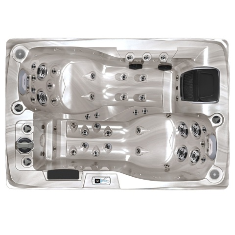 JACUZZI OGRODOWE WANNA SPA749 CAPPUCCINO OBUDOWA KAWA 200x135 CM 230V