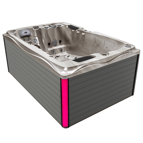 JACUZZI OGRODOWE WANNA SPA749 CAPPUCCINO OBUDOWA SZARA 200x135 CM 230V