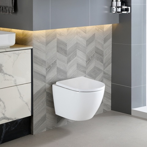 ZESTAW PODTYNKOWY WC STELAŻ TECE MISKA FLOW-WH-TR-02 PRZYCISK TC-9240401 CHROM