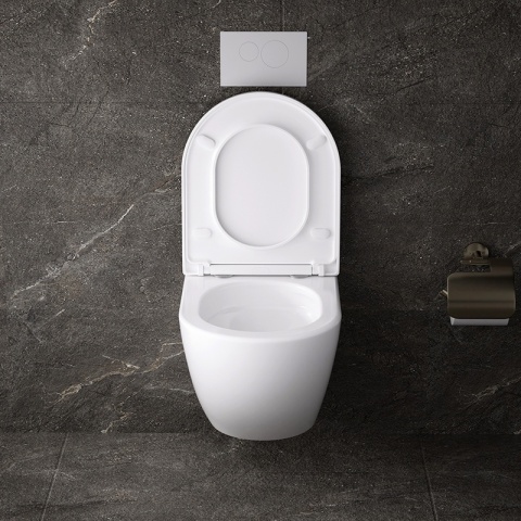 ZESTAW PODTYNKOWY WC STELAŻ TECE MISKA NERO-WH-02 PRZYCISK TC-9240401 CHROM