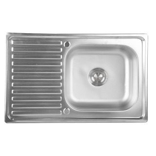 ZLEWOZMYWAK JEDNOKOMOROWY STALOWY 78X50CM INOX ZLEW KUCHENNY KALF 2 GATUNEK