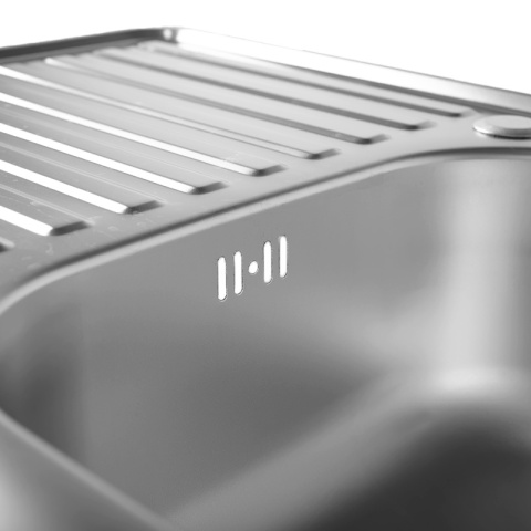 ZLEWOZMYWAK JEDNOKOMOROWY STALOWY 78X50CM INOX ZLEW KUCHENNY KALF 2 GATUNEK