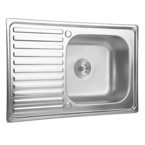 ZLEWOZMYWAK JEDNOKOMOROWY STALOWY 78X50CM INOX ZLEW KUCHENNY KALF 2 GATUNEK