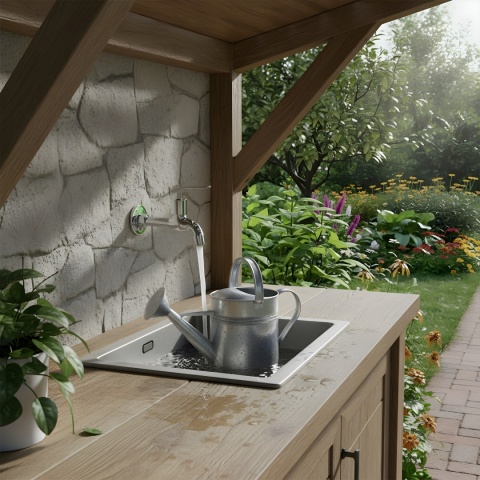 BATERIA ŚCIENNA DO WODY ZIMNEJ LUB ZMIESZANEJ 2 KONCÓWKI KRAN ALI-CH CHROM