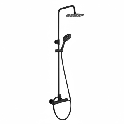 BATERIA PRYSZNICOWA ŁAZIENKOWA ZESTAW Z DESZCZOWNICĄ LAILA-BL CZARNA