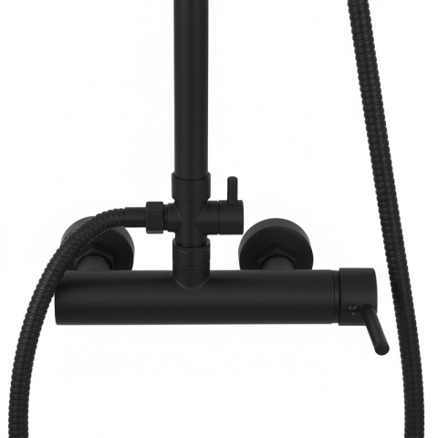 BATERIA PRYSZNICOWA ŁAZIENKOWA ZESTAW Z DESZCZOWNICĄ LAILA-BL CZARNA