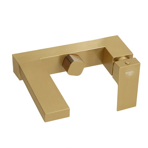 BATERIA WANNOWA ŚCIENNA PRYSZNICOWA ŁAZIENKOWA F305 SZCZOTKOWANE ZŁOTO