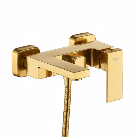 BATERIA WANNOWA ŚCIENNA PRYSZNICOWA ŁAZIENKOWA ZESTAW F305-GL ZŁOTA