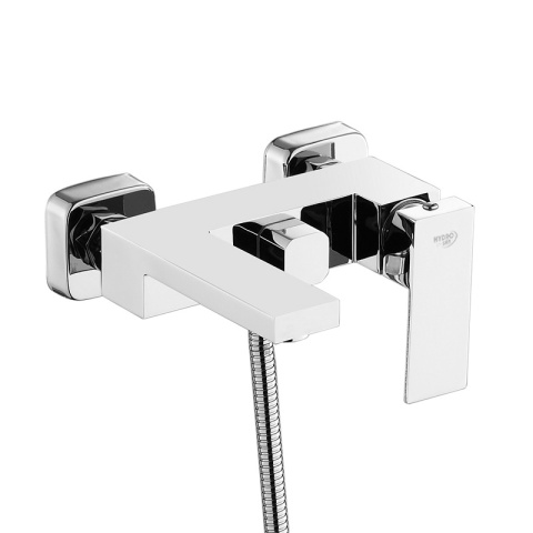 BATERIA WANNOWA ŚCIENNA PRYSZNICOWA NATRYSKOWA ZESTAW F305A CHROM