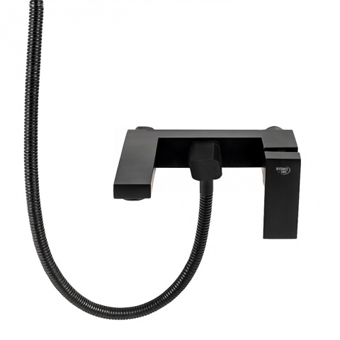 BATERIA WANNOWA ŚCIENNA PRYSZNICOWA NATRYSKOWA ZESTAW F305B-BL CZARNA