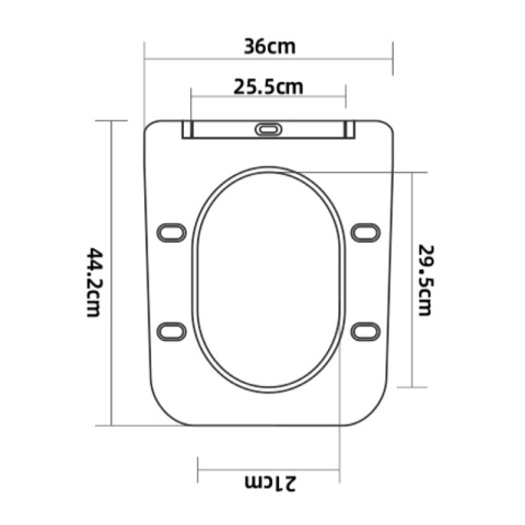 DESKA SEDESOWA WC WOLNOOPADAJĄCA CV-MTB-09 SLIM CZARNY MAT DUROPLAST