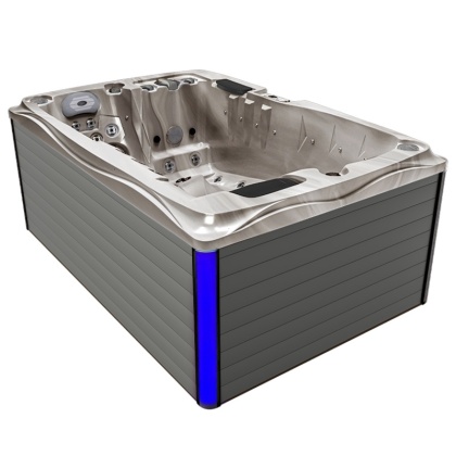 JACUZZI OGRODOWE WANNA SPA749 CAPPUCCINO OBUDOWA SZARA 200x135 CM 230V
