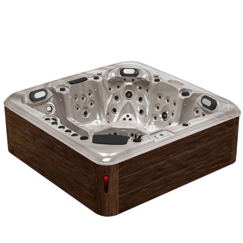 JACUZZI OGRODOWE WANNA SPA755 CAPPUCCINO OBUDOWA BRĄZOWA DESKA F21 230X230 CM