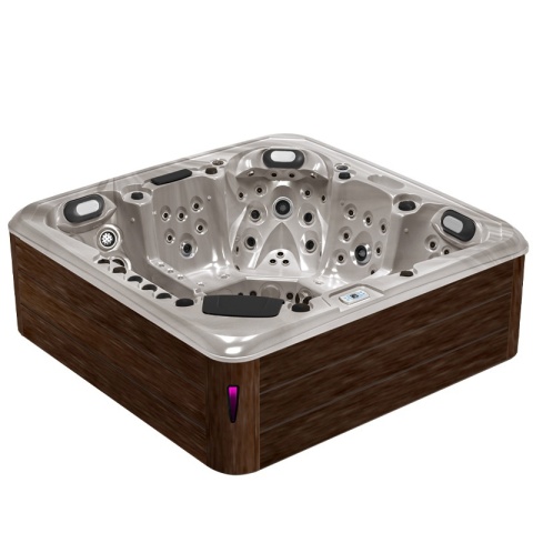 JACUZZI OGRODOWE WANNA SPA755 CAPPUCCINO OBUDOWA BRĄZOWA DESKA F21 230X230 CM