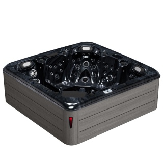 JACUZZI OGRODOWE WANNA SPA755 CZARNA FALA OBUDOWA SZARA DESKA F24 230X230 CM