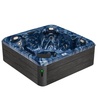 JACUZZI OGRODOWE WANNA SPA755 NIEBIESKA FALA OBUDOWA SZARA DESKA F22 230X230 CM
