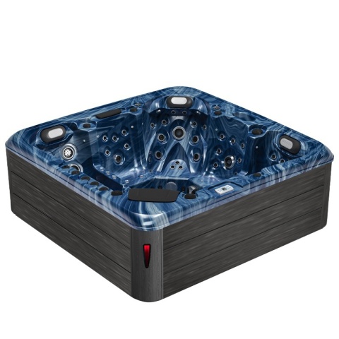 JACUZZI OGRODOWE WANNA SPA755 NIEBIESKA FALA OBUDOWA SZARA DESKA F22 230X230 CM