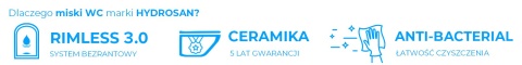 MISKA WC WISZĄCA RIMLESS MIZU-CAP-RIM-03 CAPPUCCINO DESKA WOLNOOPADAJĄCA DUROPLAST