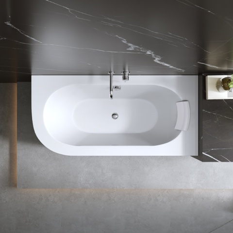 ZAGŁÓWEK PODUSZKA DO WANNY PRZYSSAWKI BIAŁY HEDO-WH 31x13,5