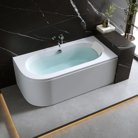 ZAGŁÓWEK PODUSZKA DO WANNY PRZYSSAWKI BIAŁY HEDO-WH 31x13,5