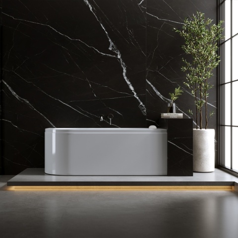 ZAGŁÓWEK PODUSZKA DO WANNY PRZYSSAWKI BIAŁY HEDO-WH 31x13,5