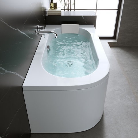 ZAGŁÓWEK PODUSZKA DO WANNY PRZYSSAWKI BIAŁY HEDO-WH 31x13,5