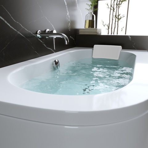 ZAGŁÓWEK PODUSZKA DO WANNY PRZYSSAWKI BIAŁY HEDO-WH 31x13,5