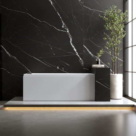 ZAGŁÓWEK PODUSZKA DO WANNY PRZYSSAWKI CZARNY LUVO-BL 31x13,5