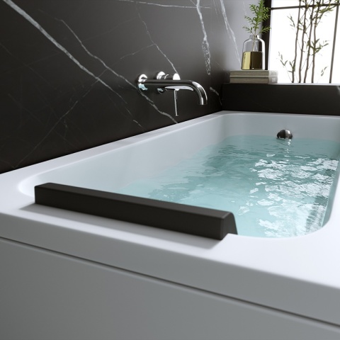 ZAGŁÓWEK PODUSZKA DO WANNY PRZYSSAWKI CZARNY LUVO-BL 31x13,5