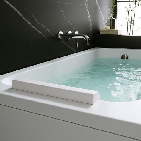 ZAGŁÓWEK PODUSZKA DO WANNY PRZYSSAWKI BIAŁY LUVO-WH 31x13,5