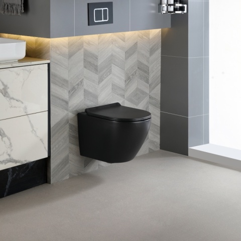 ZESTAW PODTYNKOWY WC STELAŻ TECE MISKA MIZU-MTB-RIM-01 PRZYCISK TC-9240400 BIAŁY POŁYSK