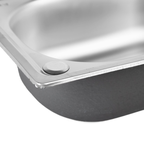 ZLEWOZMYWAK JEDNOKOMOROWY STALOWY 48X35 INOX ZLEW KUCHENNY SILVIO 2 GATUNEK