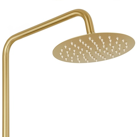 BATERIA PRYSZNICOWA ŁAZIENKOWA Z DESZCZOWNICĄ LAILA ZŁOTA SZCZOTKOWANA