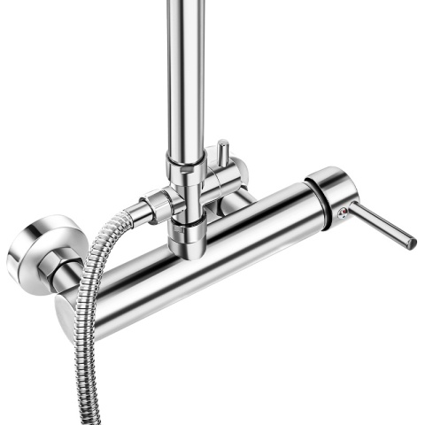 BATERIA PRYSZNICOWA ŁAZIENKOWA ZESTAW Z DESZCZOWNICĄ NATRYSKOWA LAILA CHROM