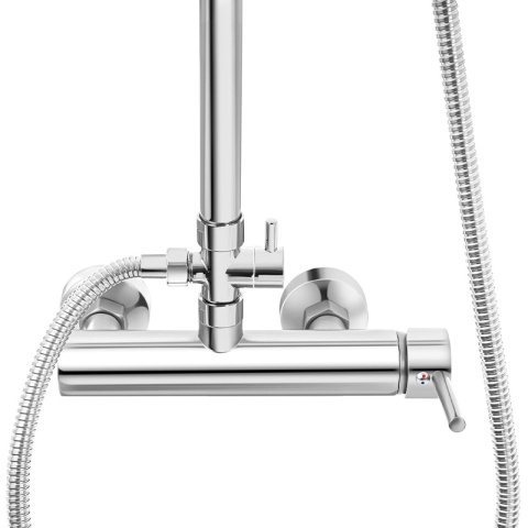 BATERIA PRYSZNICOWA ŁAZIENKOWA ZESTAW Z DESZCZOWNICĄ NATRYSKOWA LAILA CHROM