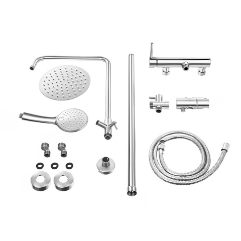 BATERIA PRYSZNICOWA ŁAZIENKOWA ZESTAW Z DESZCZOWNICĄ NATRYSKOWA LAILA CHROM