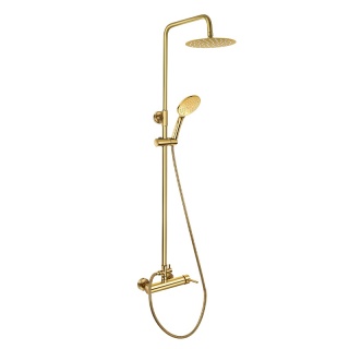 BATERIA PRYSZNICOWA ŁAZIENKOWA ZESTAW Z DESZCZOWNICĄ NATRYSKOWA LAILA ZŁOTA