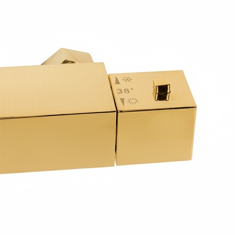 BATERIA WANNOWA ŚCIENNA PRYSZNICOWA ŁAZIENKOWA Z TERMOSTATEM T202-GL ZŁOTA