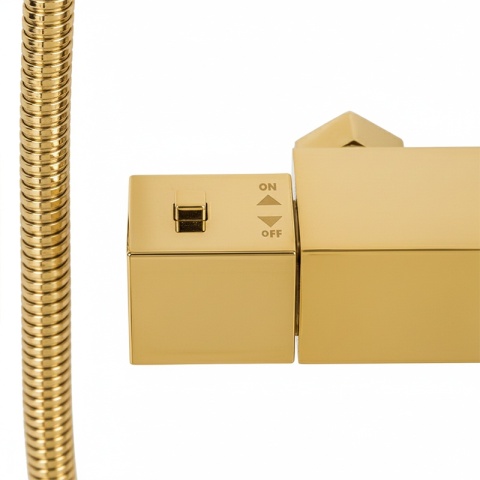 BATERIA WANNOWA ŚCIENNA PRYSZNICOWA ŁAZIENKOWA Z TERMOSTATEM T202-GL ZŁOTA