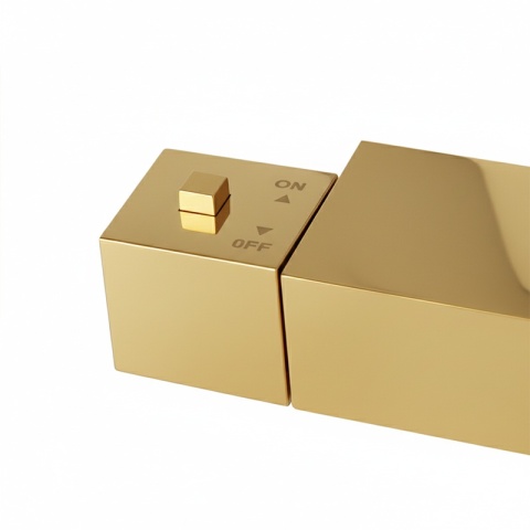 BATERIA WANNOWA ŚCIENNA PRYSZNICOWA ŁAZIENKOWA Z TERMOSTATEM T202-GL ZŁOTA