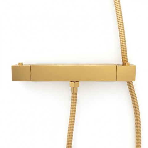 BATERIA WANNOWA ŚCIENNA PRYSZNICOWA ŁAZIENKOWA Z TERMOSTATEM T202-GL ZŁOTA