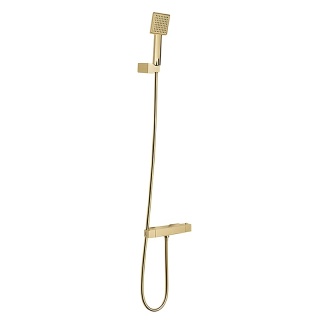 BATERIA WANNOWA ŚCIENNA PRYSZNICOWA Z TERMOSTATEM T202 ZŁOTA SZCZOTKOWANA